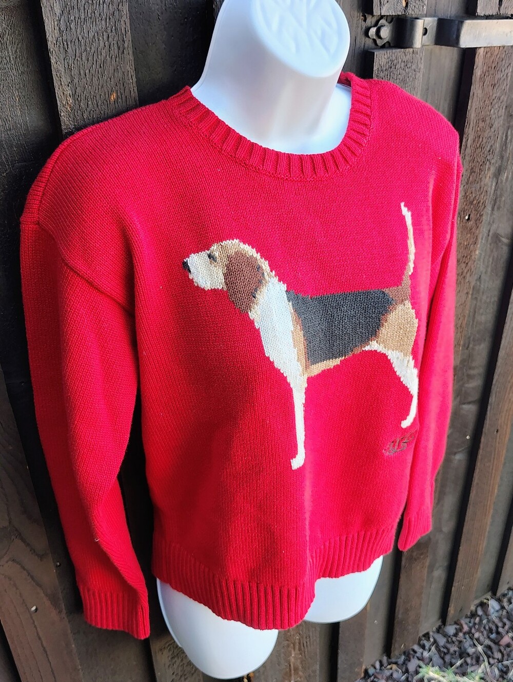 NWT Ralph Lauren Red Beagle Intarsia Crewneck Sweater - Picture 2 of 6